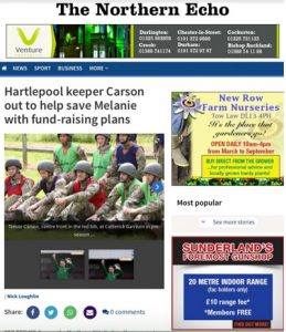 Melanies-Mission-To-Live-in-the-papers-news-Northern-Echo